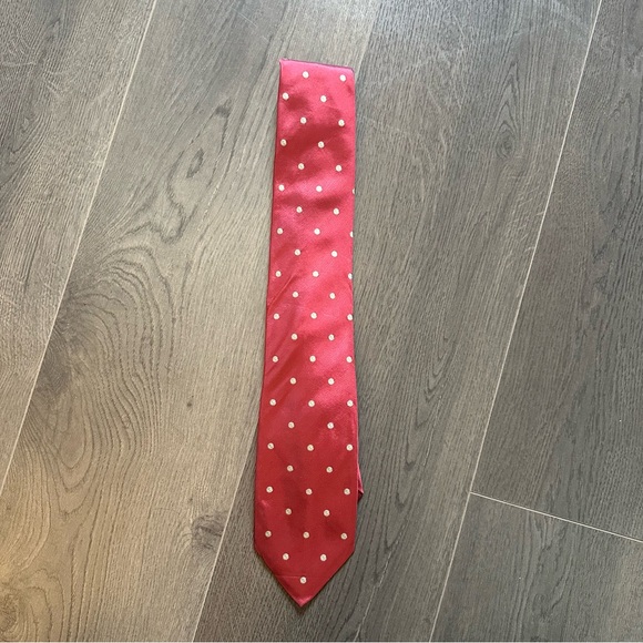 Asprey large dot silk tie (pink) - Picture 1 of 8